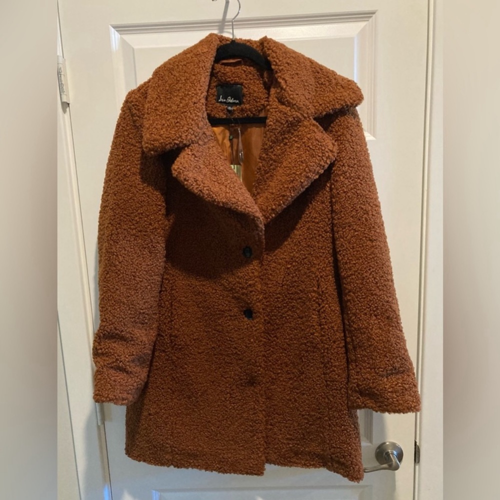 Sam Edelman Faux Shearing Coat NWT - Size: Medium - Color: Cognac